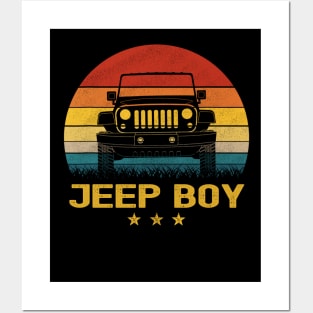 Vintage Jeep Jeep Boy Jeep men Jeeps Lover Posters and Art